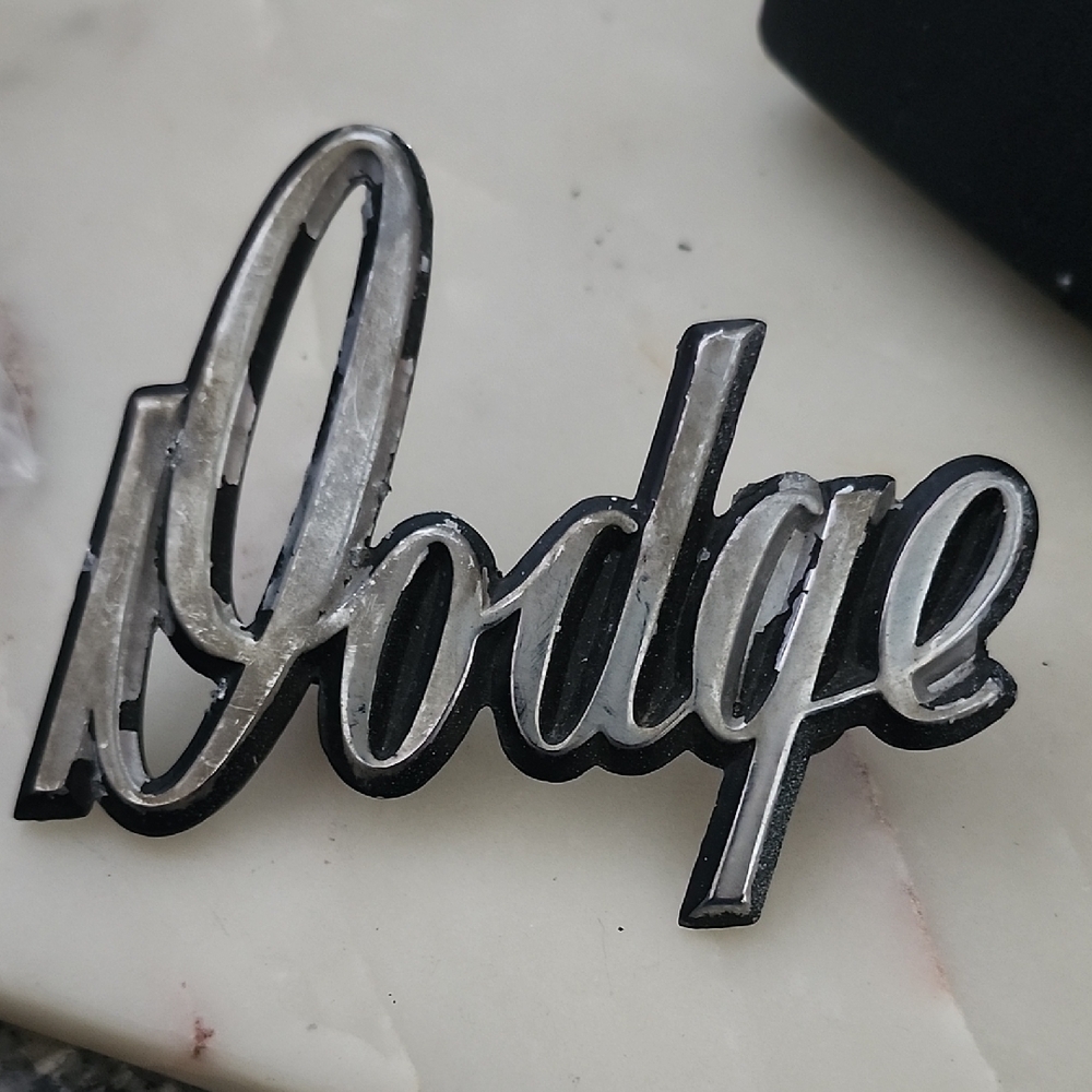 Dodge Chrome Logo Emblem Vintage